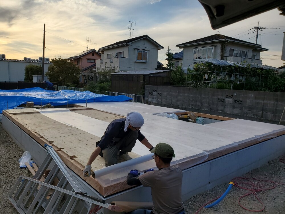 土台敷き