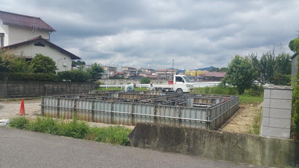 立上りコンクリート打設