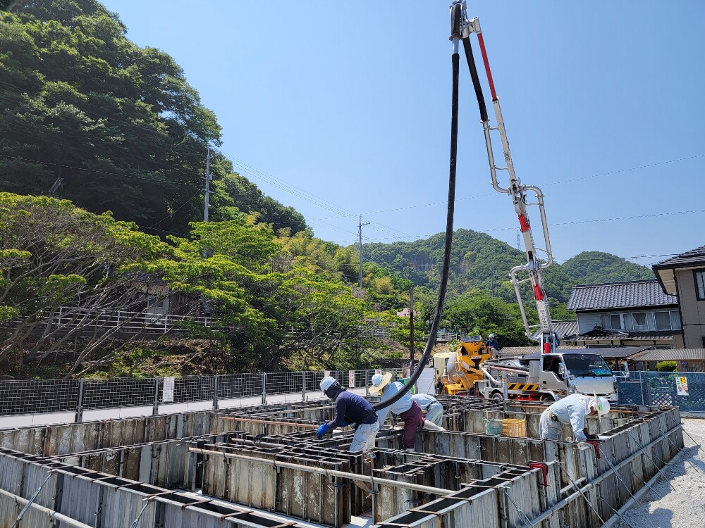 立ち上がり部分の基礎施工